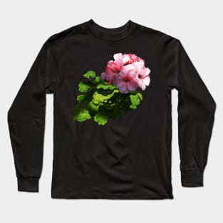 Geraniums - Pale Pink Geranium Long Sleeve T-Shirt